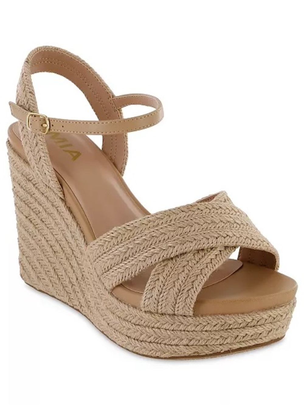 ♥️♥️ MIA Women's Alouette Wedge Espadrille Sandals - Natural Jute